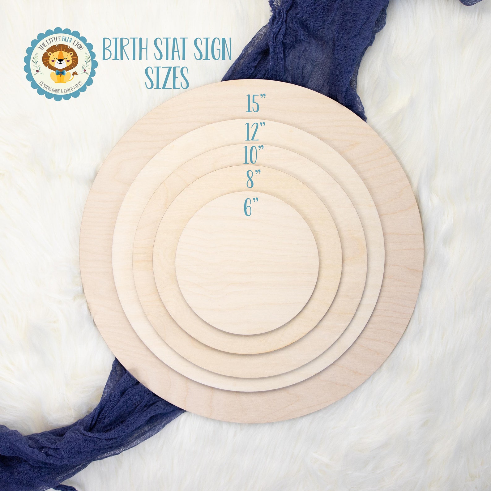 Aspen Tree Birth Stat Sign, Birch Tree Birth Stat Sign, Round Wood ...