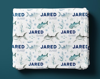 Boy Shark Blanket, Shark Baby Blanket, Shark Swaddle, Shark  Nursery, Shark Toddler Blanket, Shark  Adult Throw, Shark Blanket O32