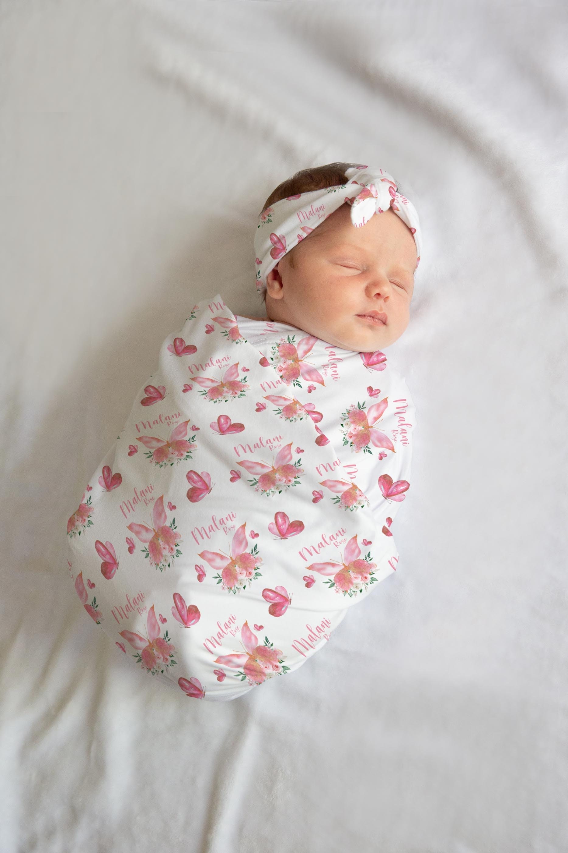 Butterfly Swaddle Set Pink Gold Butterfly Swaddle Blanket Butterfly Swaddle Personalized Butterfly Blanket Butterfly Nursery G5 Etsy