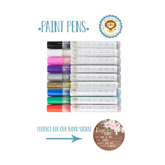 Paint Pen Marker for The Little Blue Lion Wooden Birth Stat Signs