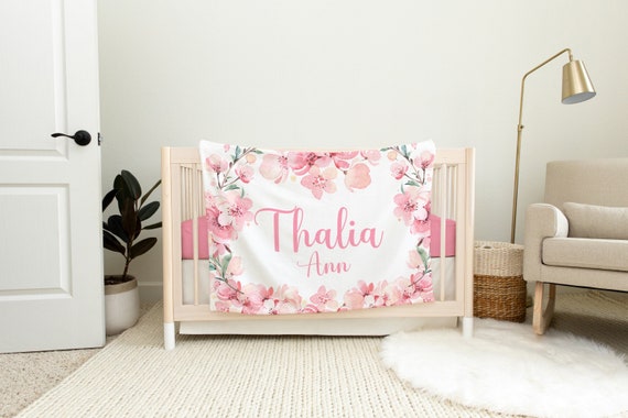 Cherry blossom baby blanket clearance