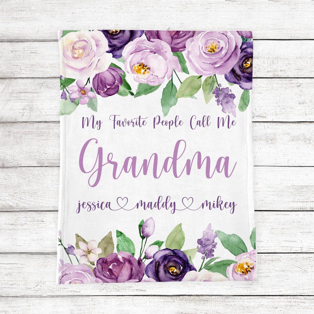 Mother's Day Blanket Grandma Gift Blanket for Grandma Etsy