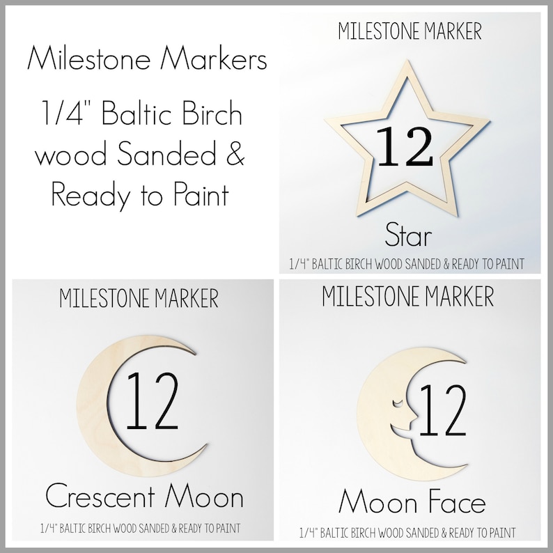 Moon and Stars Baby Milestone Blanket Luna Blanket Celestial Etsy