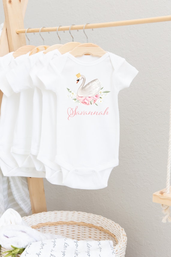 Swan Baby Bodysuit Swan Princess Baby Outfit Baby Shower Gift