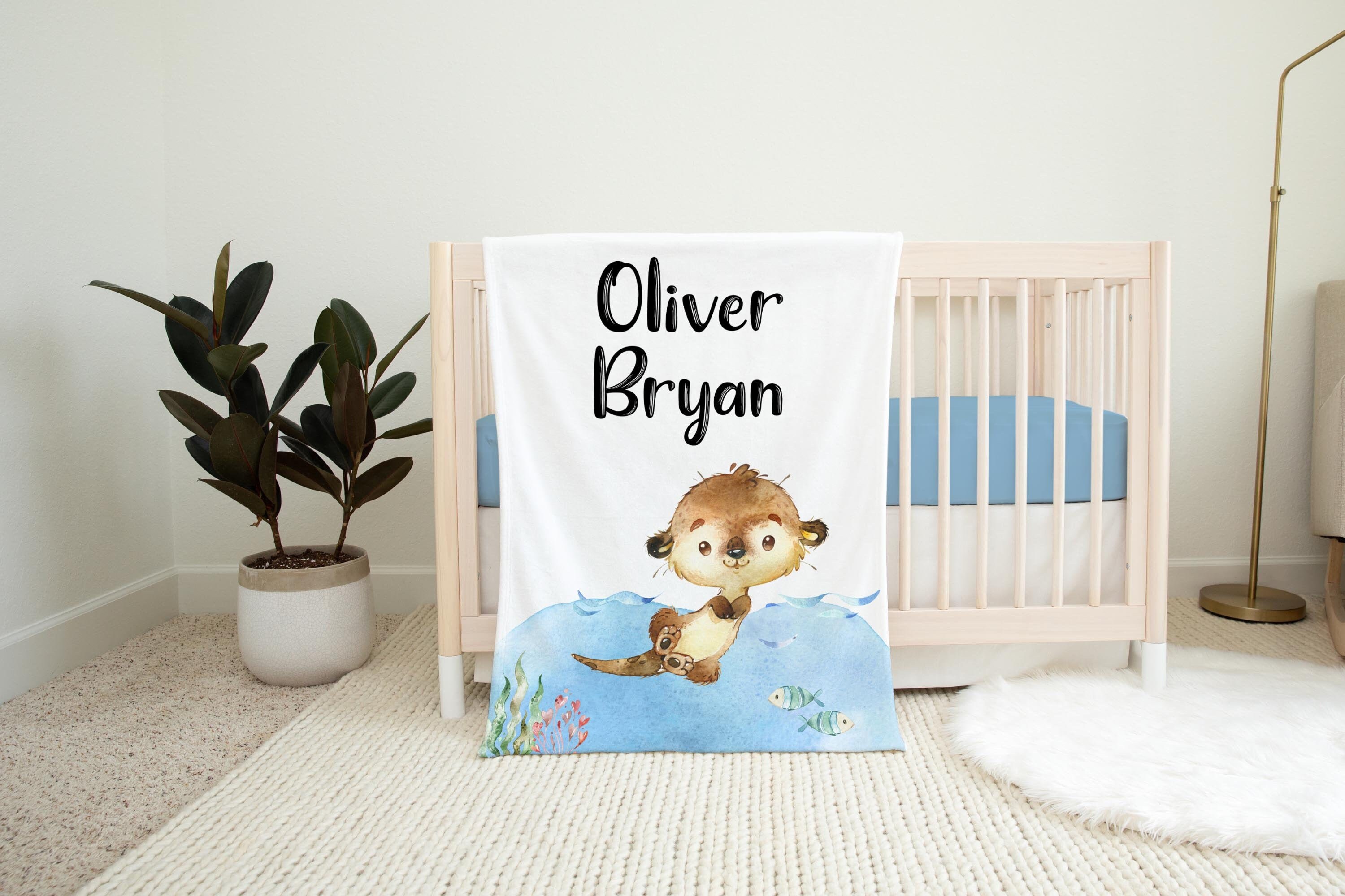 Otter Print Pattern Hooded Blanket