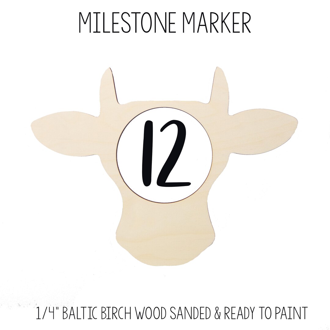 Cow Milestone Marker Baby Milestone Blanket Marker Baltic Etsy