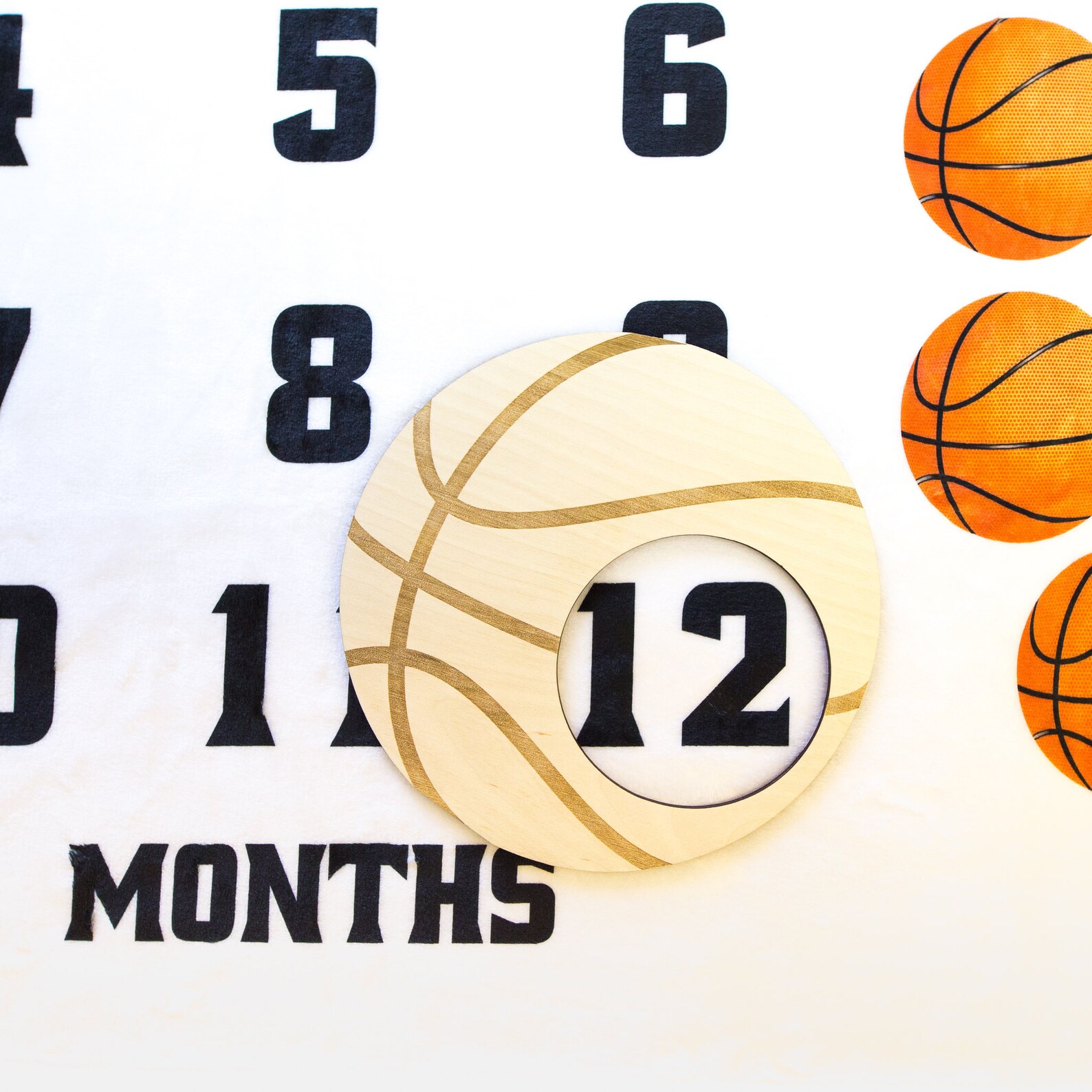 Basketball Milestone Marker Baby Milestone Blanket Marker Etsy UK