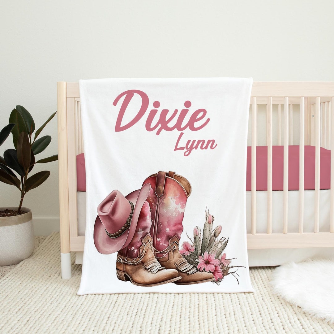 Western Cowgirl Boots Soft Baby Cotton Stroller Blanket main image 0