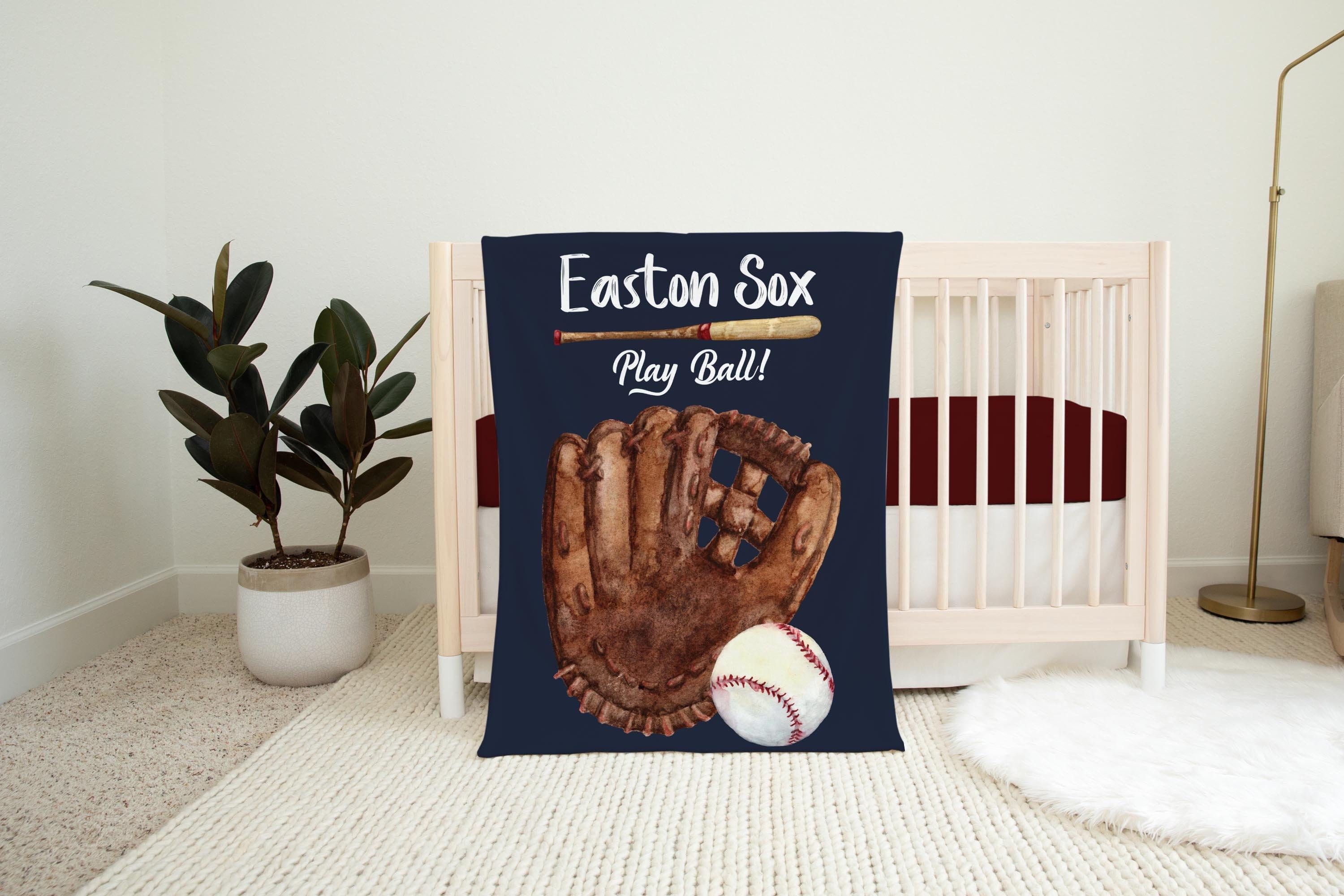 baseball crib bedding