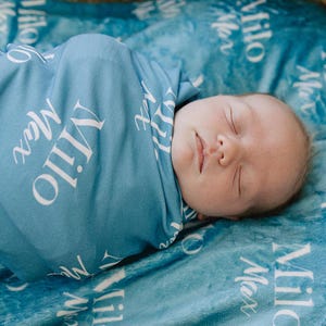 Baby Name Swaddle, Swaddle Bundle Options, 3D Birth Stat and Name Sign, 3D Birth Announcement Sign, Baby Swaddle Set, Newborn Name Swaddle