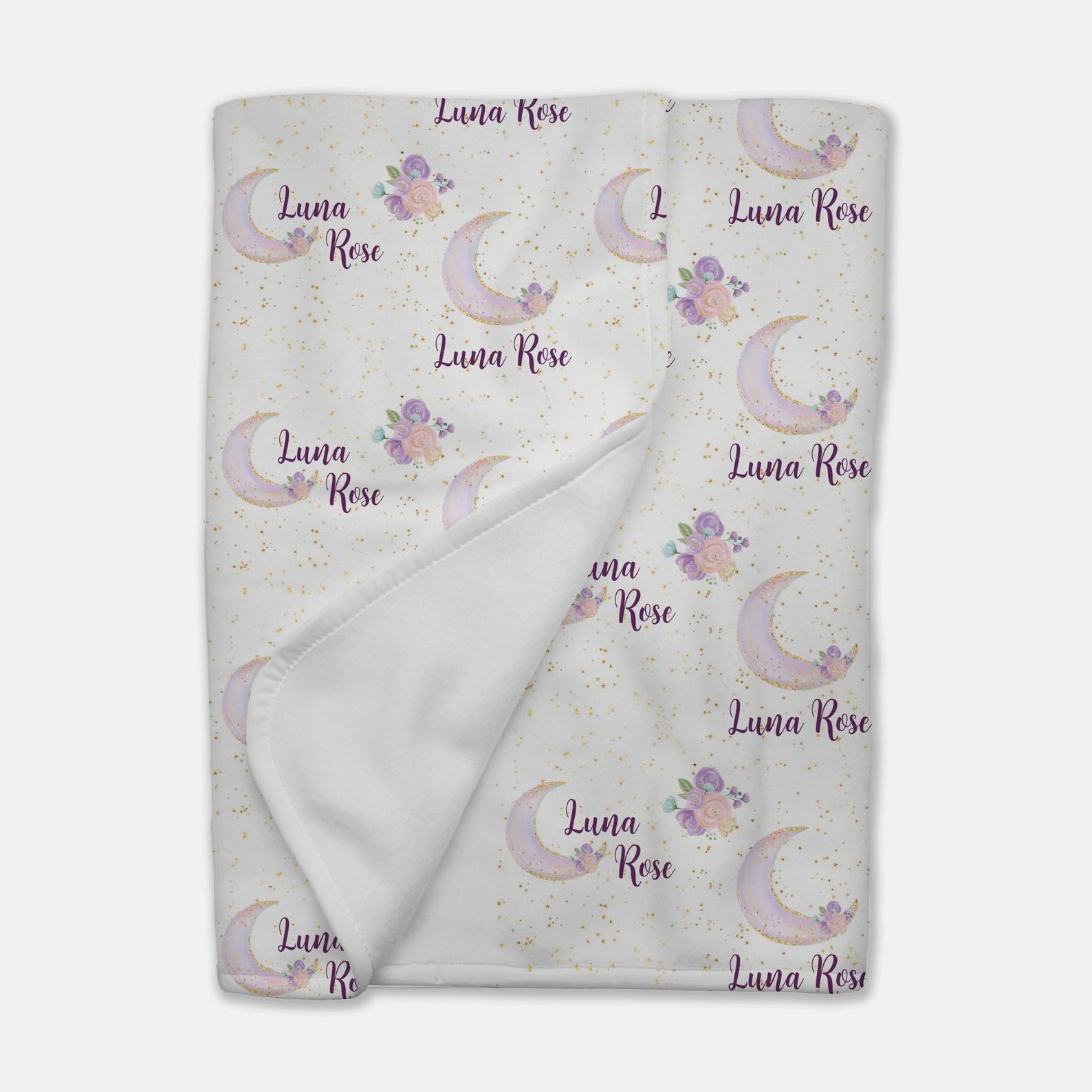 Luna Blanket Personalized Moon and Stars Baby Blanket Etsy