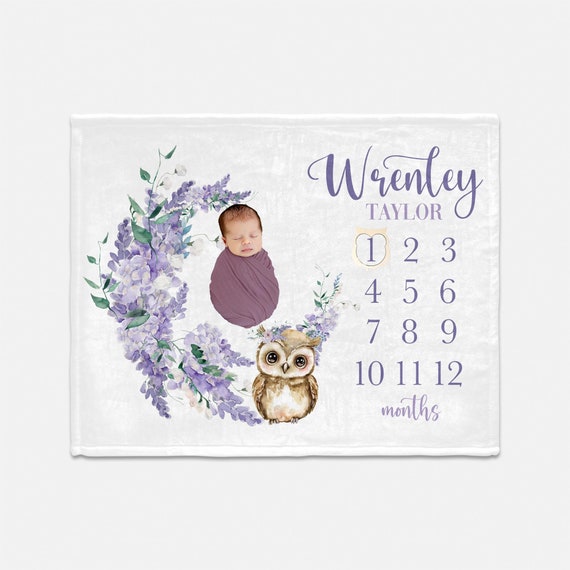 Owl milestone blanket hotsell