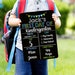 Reusable First and Last Day of School Sign, Liquid Chalk Dry Erase School Board, First Day of School Sign, Classic Blue Teal School Sign Set 