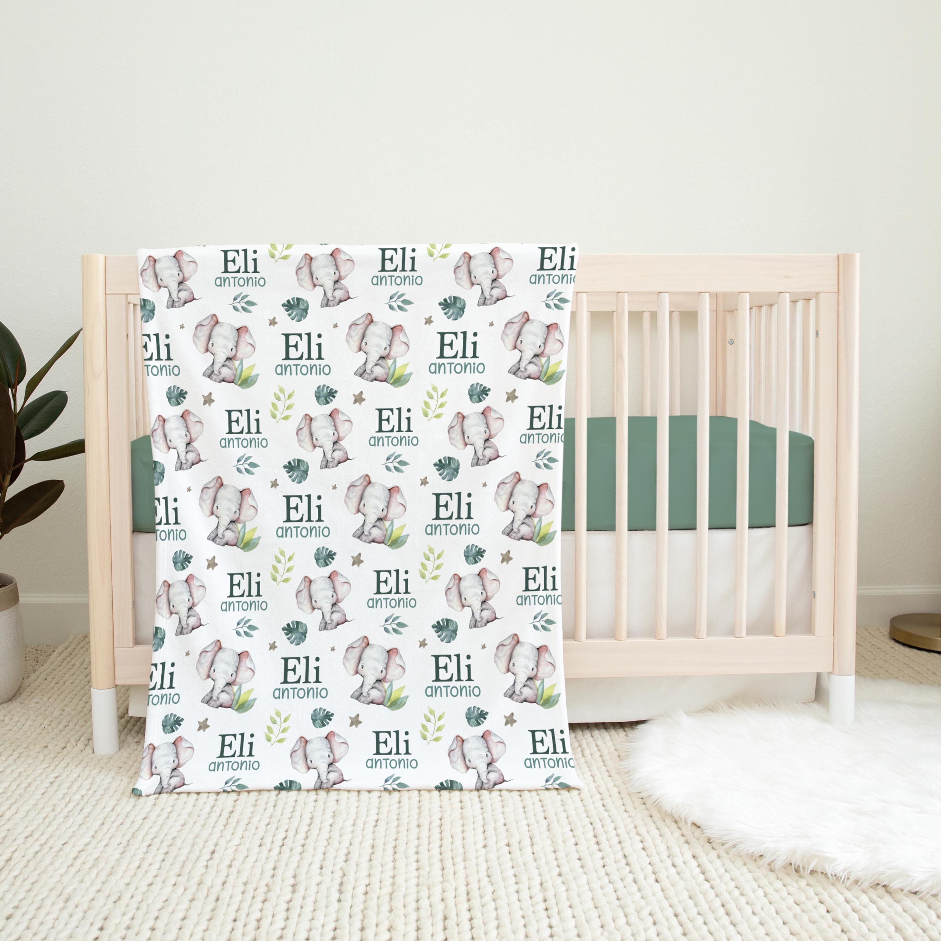 Elephant Swaddle Set Safari Swaddle Set Elephant Baby Etsy