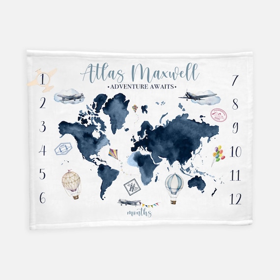 Adventure awaits milestone blanket hotsell