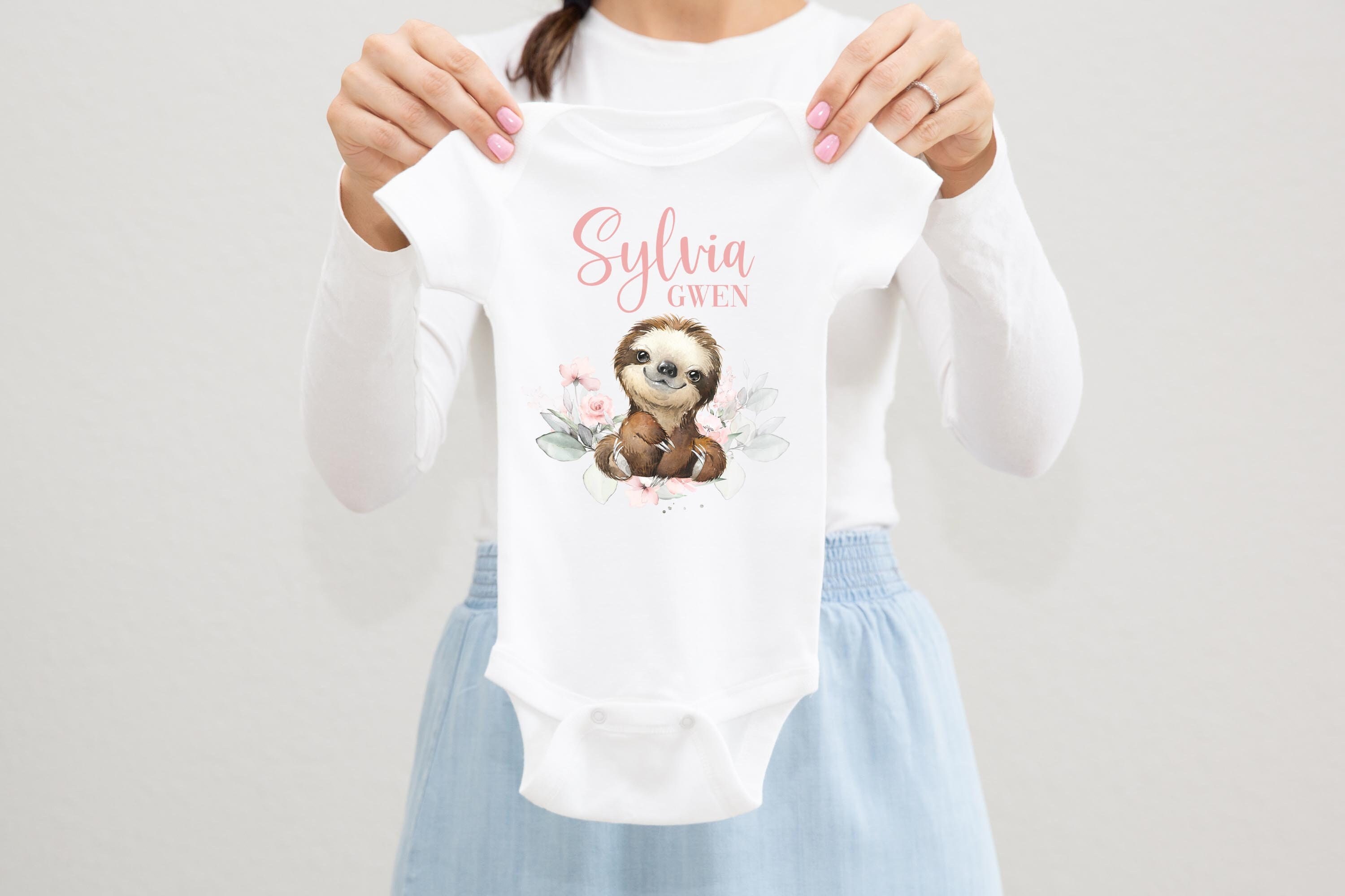 Tshirt Sloth Baby Girl Stuff Briella Sloth Baby Girl Cute Hearts