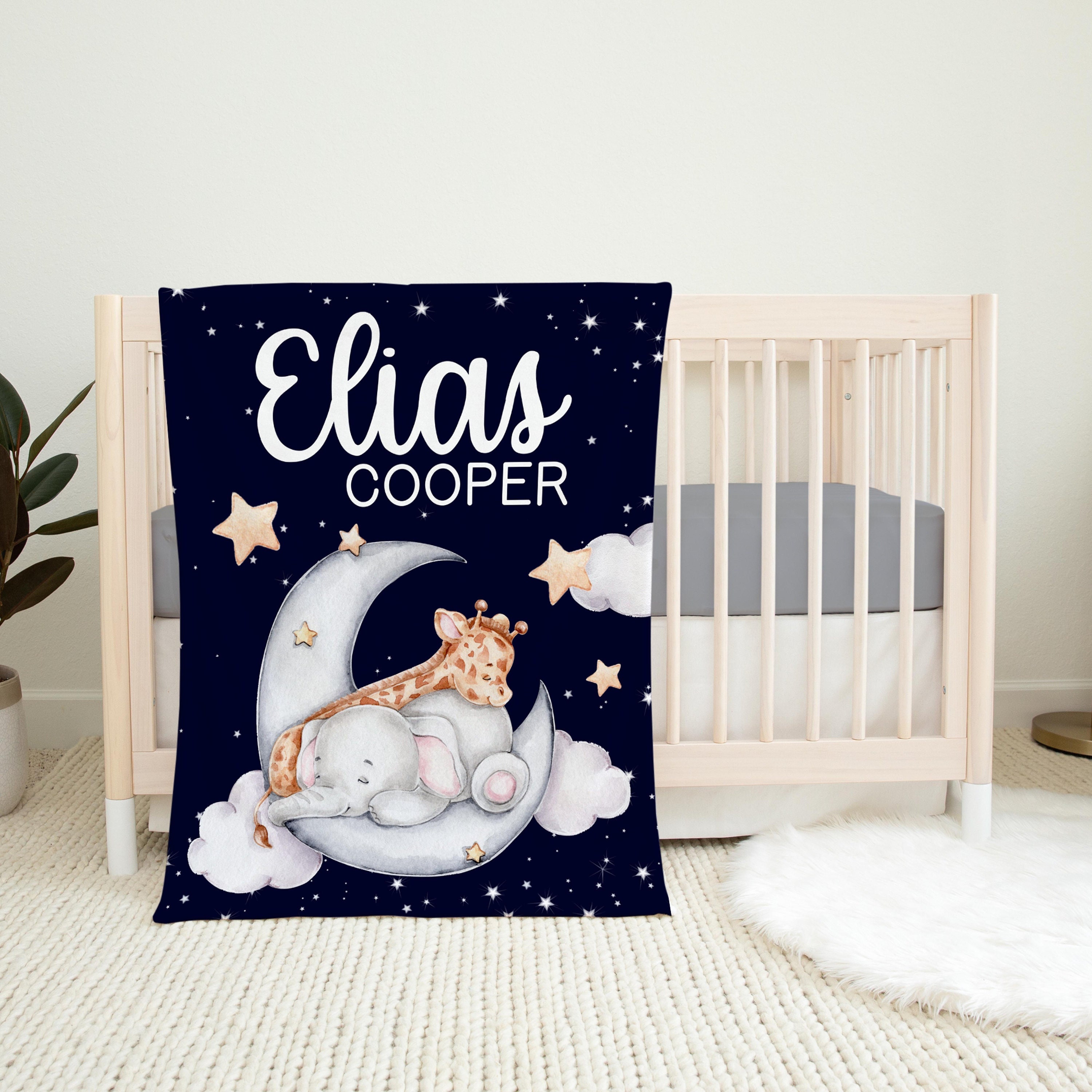 Moon And Stars Baby Blanket Moon And Stars Quilted Baby Blanket