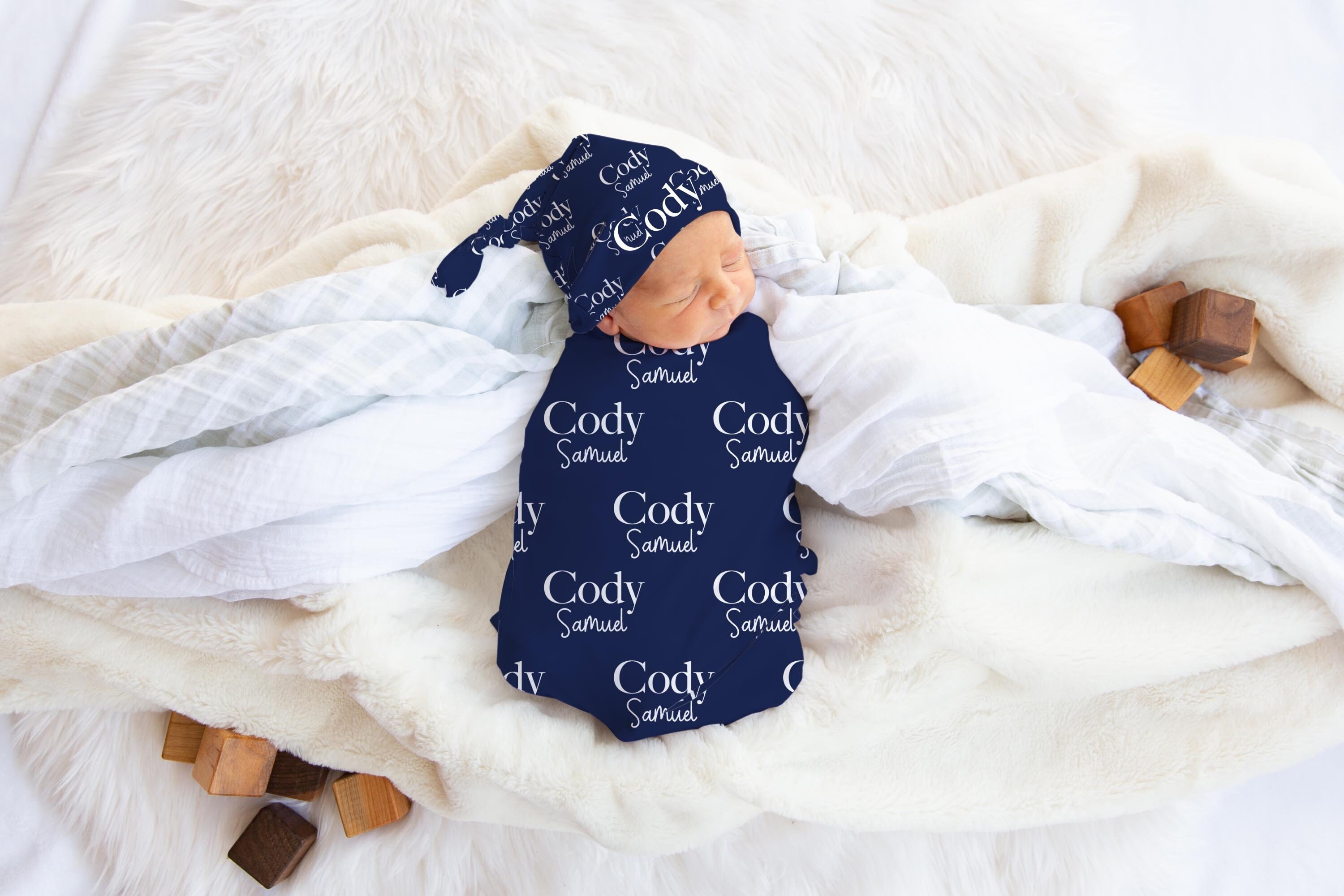 Thin Blue Line Personalized Police Baby Blanket In Blue, Custom Name Swaddle For Boys Or Girls, Plush Fleece Blanket For Baby Sons – – Montessori Kids Toys To My Son Blanket