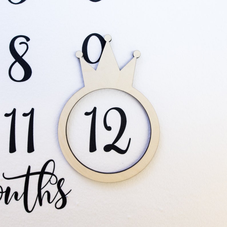 Crown Milestone Marker Baby Milestone Blanket Marker Baltic Etsy