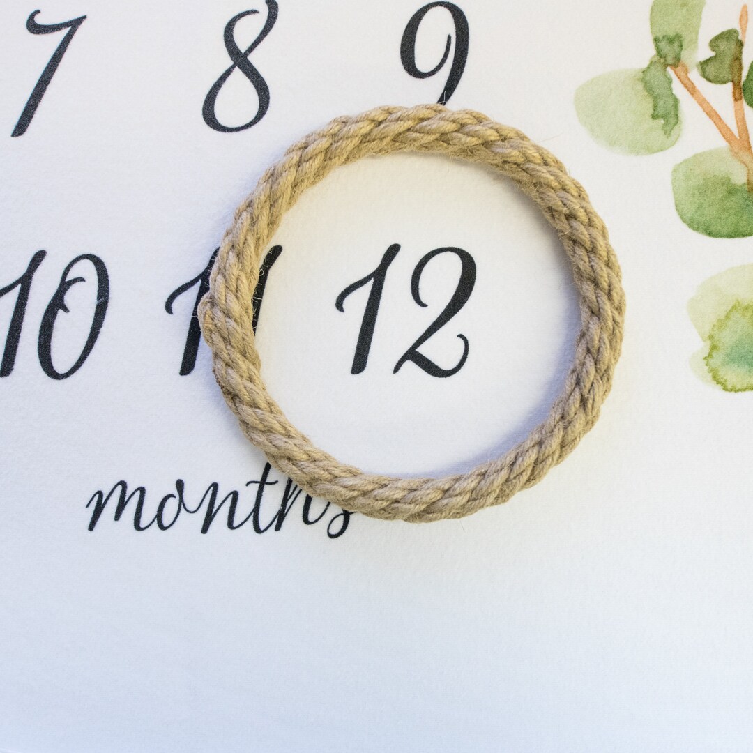 Rope Milestone Marker, Baby Milestone Blanket Marker, Rope Wreath