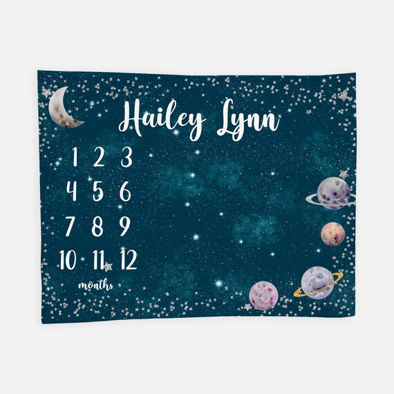 Outer Space Baby Milestone Blanket Stars and Planets Baby Milestone Blanket Galaxy Monthly Baby Blanket Moon Outer Space Baby Blanket T21 Etsy Canada