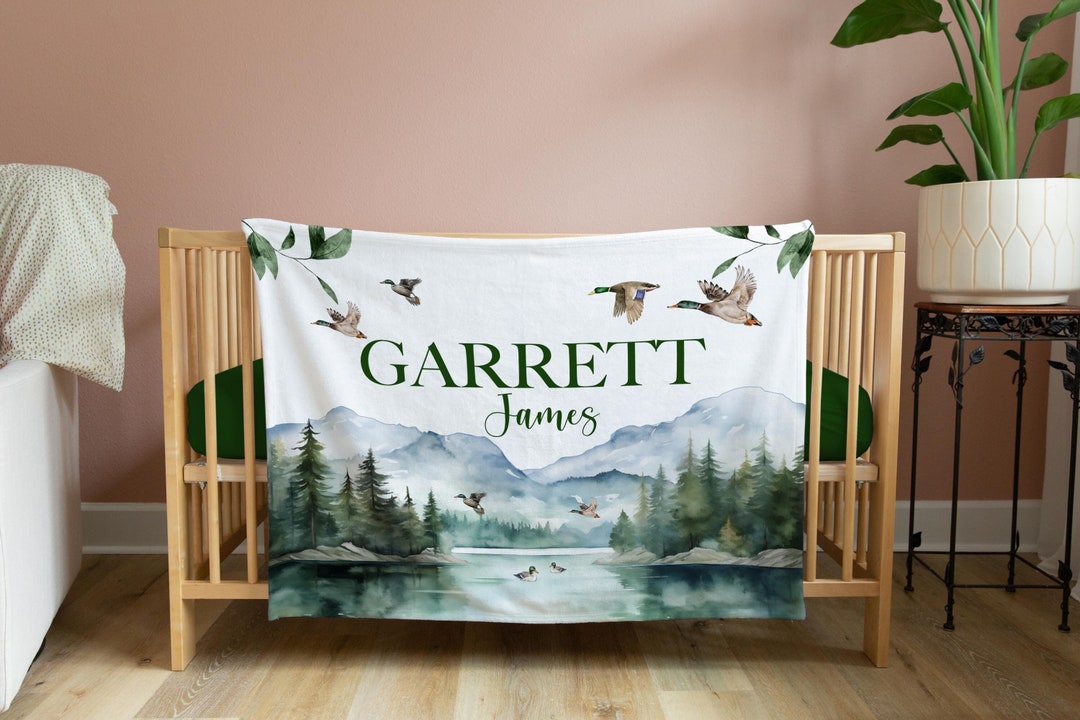 Mallard Duck Blanket, Personalized Duck Baby Blanket, Waterfowl Baby ...