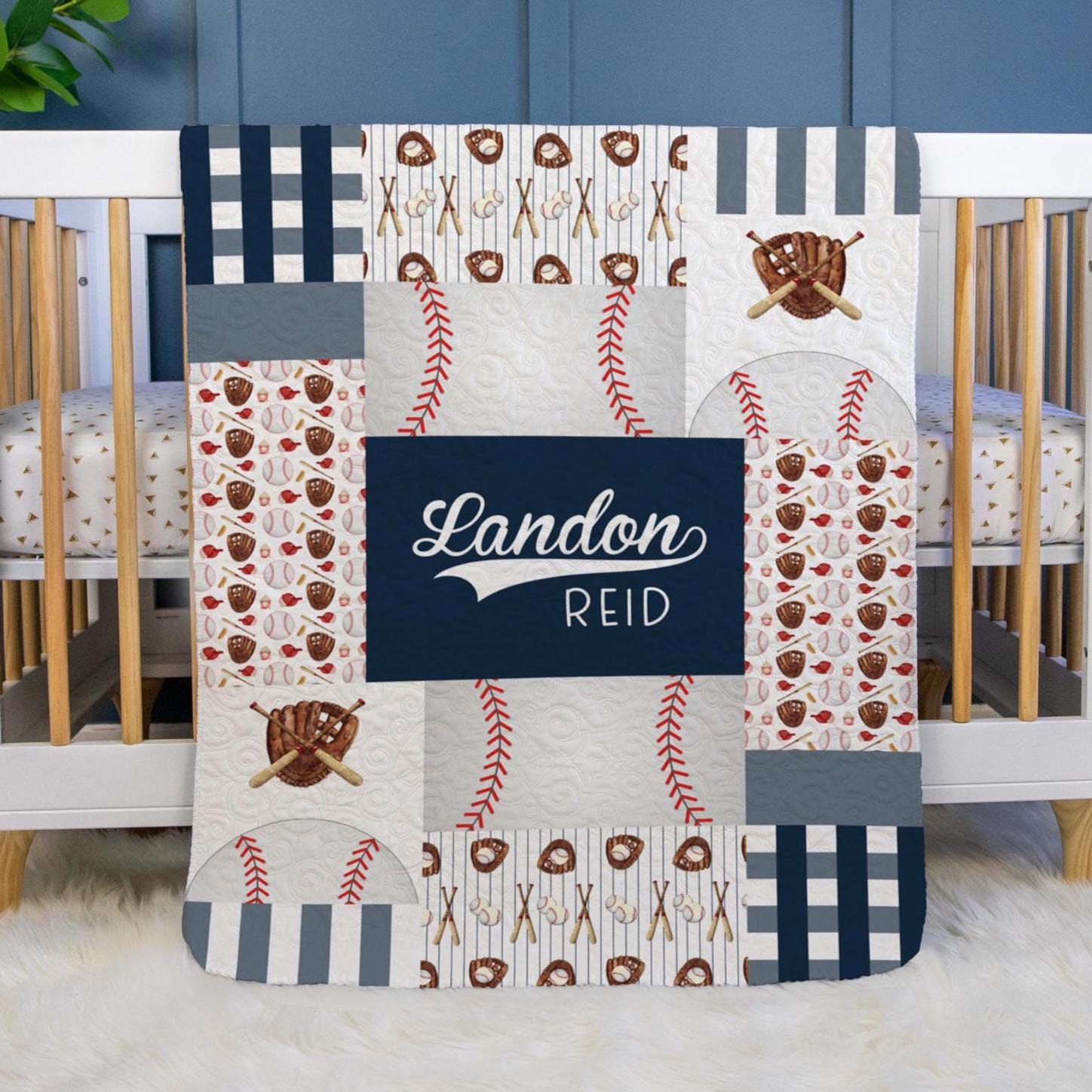 Cot Sheets Baseball Themed Baby Bedding Sports Crib Bedding