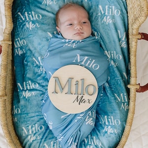 Swaddle Bundle, Baby Name Swaddle, 3D Birth Stat and Name Sign, 3D Birth Announcement Sign, Baby Swaddle Set Options, Newborn Name Swaddle