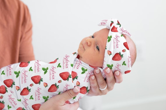 Strawberry Baby Blanket Personalized Baby Blanket Strawberry Baby Blanket Baby Shower Gift Strawberry Baby Blanket Fruit Blanket G88 Etsy