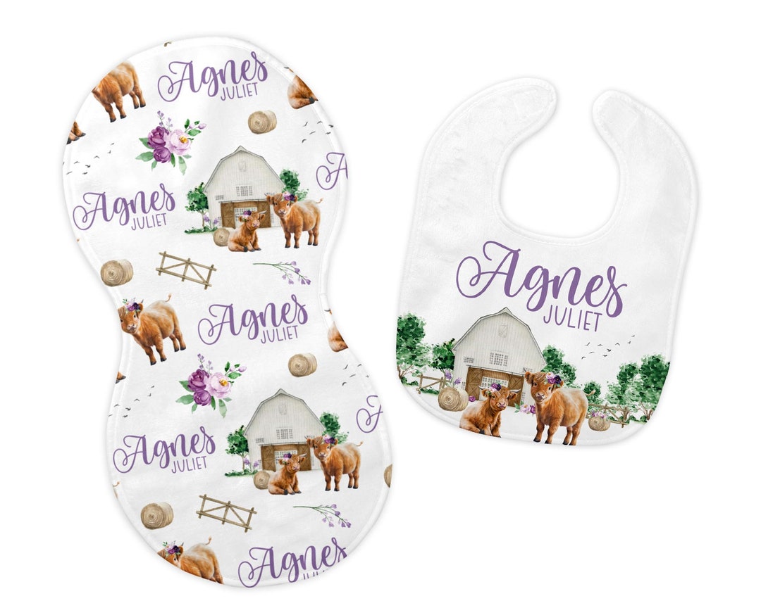 LITTLE ENGLISH PINPOINT BIB N' BURP SET SHEEP main image 1