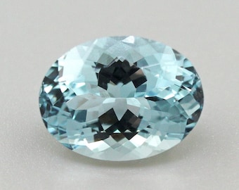 Aquamarijn losse gefacetteerde edelsteen 5 kt Natuurlijke ovaal geslepen steen voor ring 13 x 10 mm