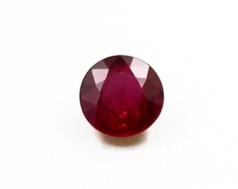 Natural Ruby loose gemstone 4mm round cut Unset stone for jewelry 0.51ct