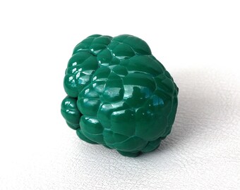 Malachite botryoidal specimen. Natural rough mineral. Bubbly crystal brain like form