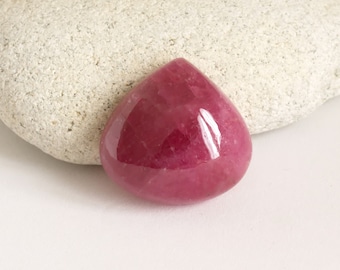 Hot Pink Rubellite Tourmaline Drop Cut Cabochon - 21.60ct