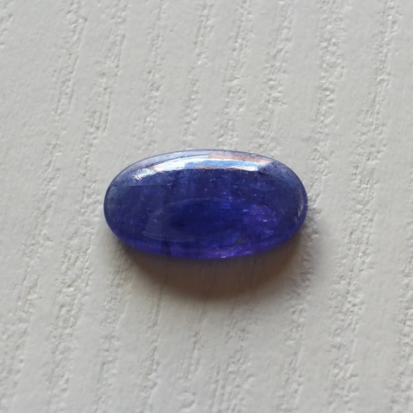 Natural Loose Tanzanite Gemstone, Oval Cabochon, Ideal for Jewelry Making - 10x18mm, 6.59ct