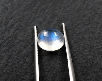 Blue Moonstone loose stone 1.73ct Oval cabochon gemstone 8x6mm
