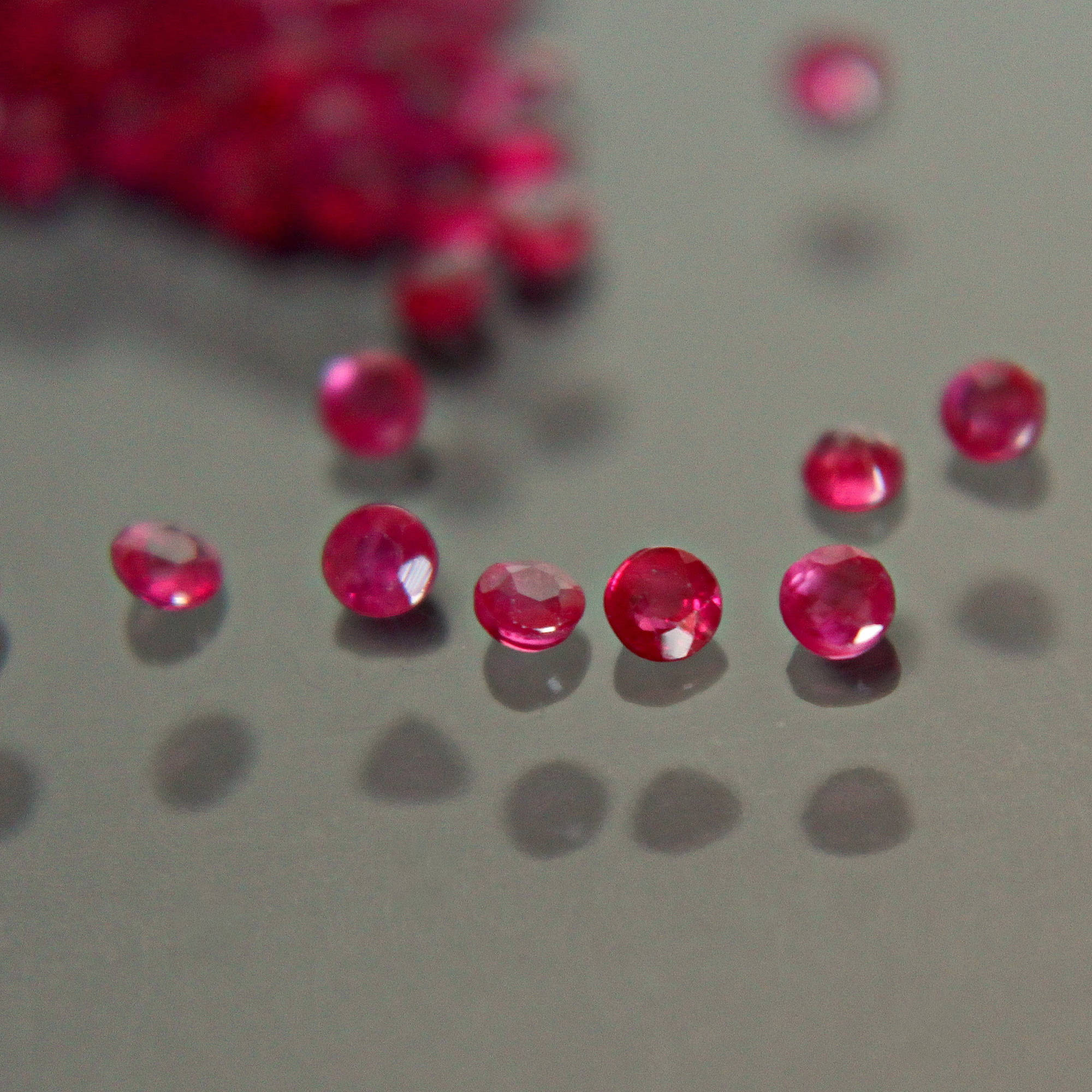 6 pcs Round cut loose Ruby stone Burma Ruby loose gemstone Etsy