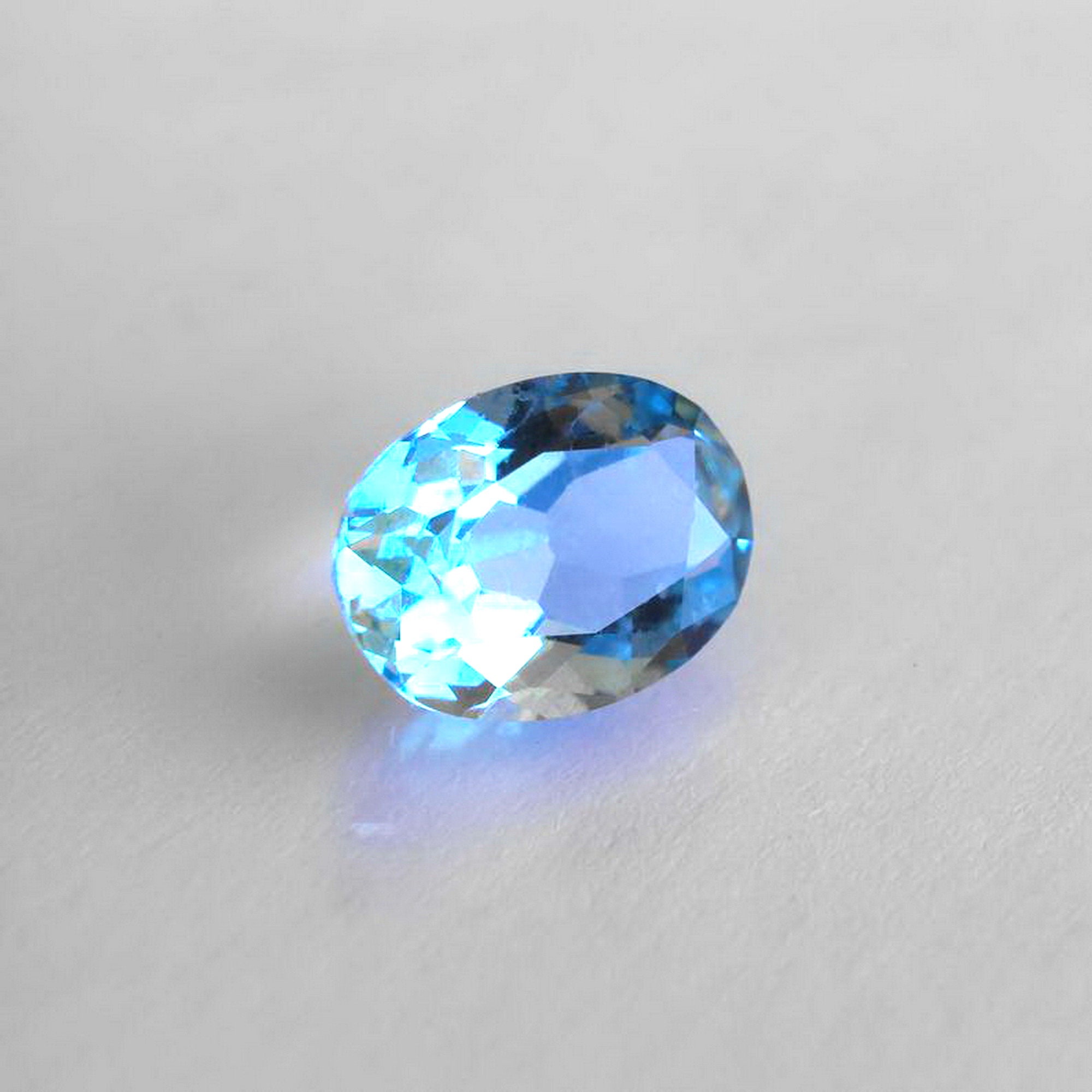 Loose Santa Maria Aquamarine gemstone 4.45ct Oval cut blue | Etsy