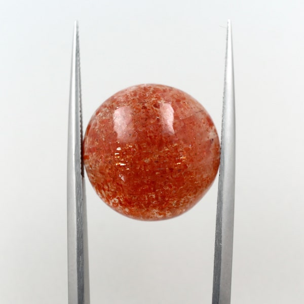 Natural Round Sunstone Cabochon Gemstone | Loose Stone for Jewelry Making - 16mm, 13.10ct