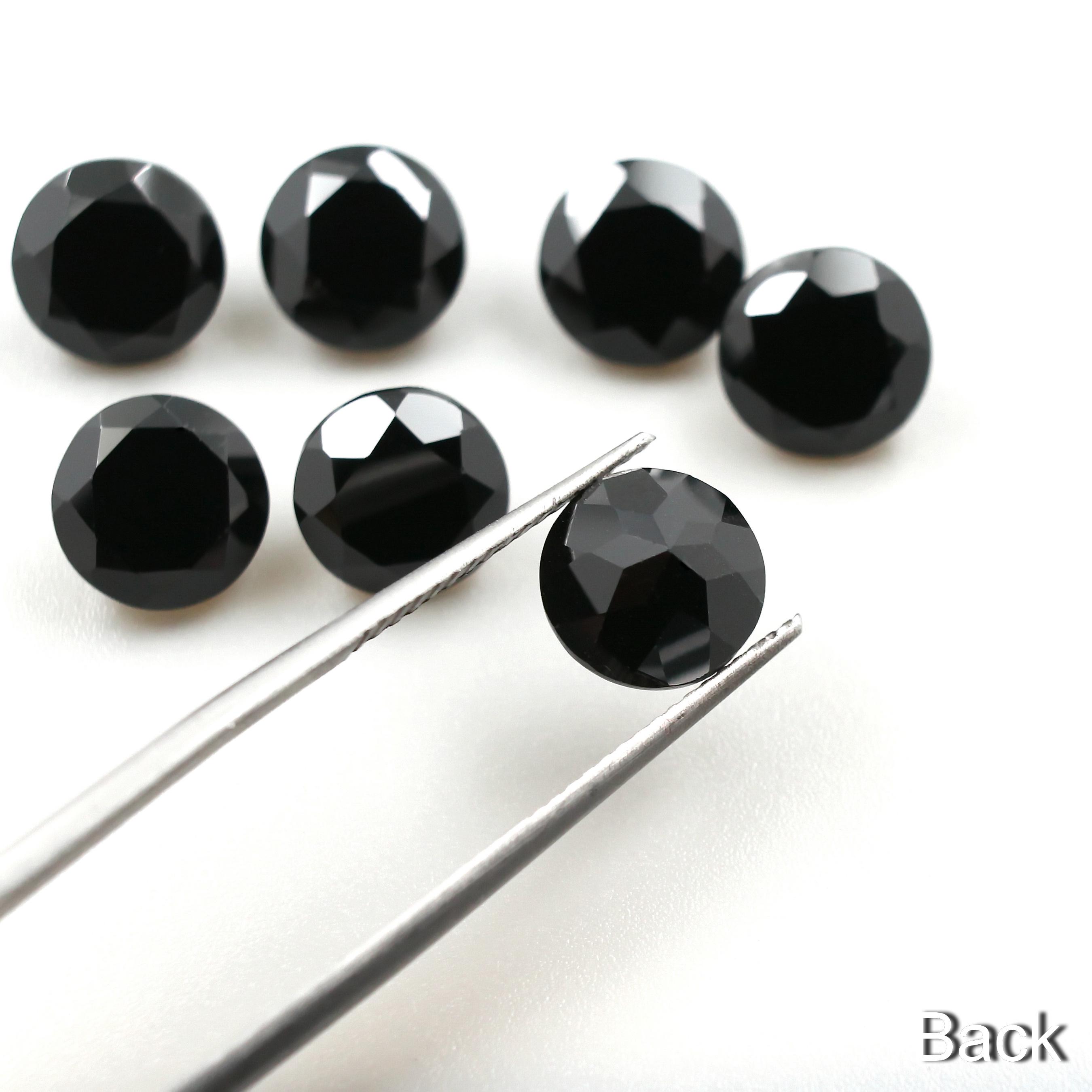 Spinelle Noir Naturel – Lot De Pierres Précieuses Rondes Facettées 1 Mm – Qualité Excellente – Origine Thaïlande