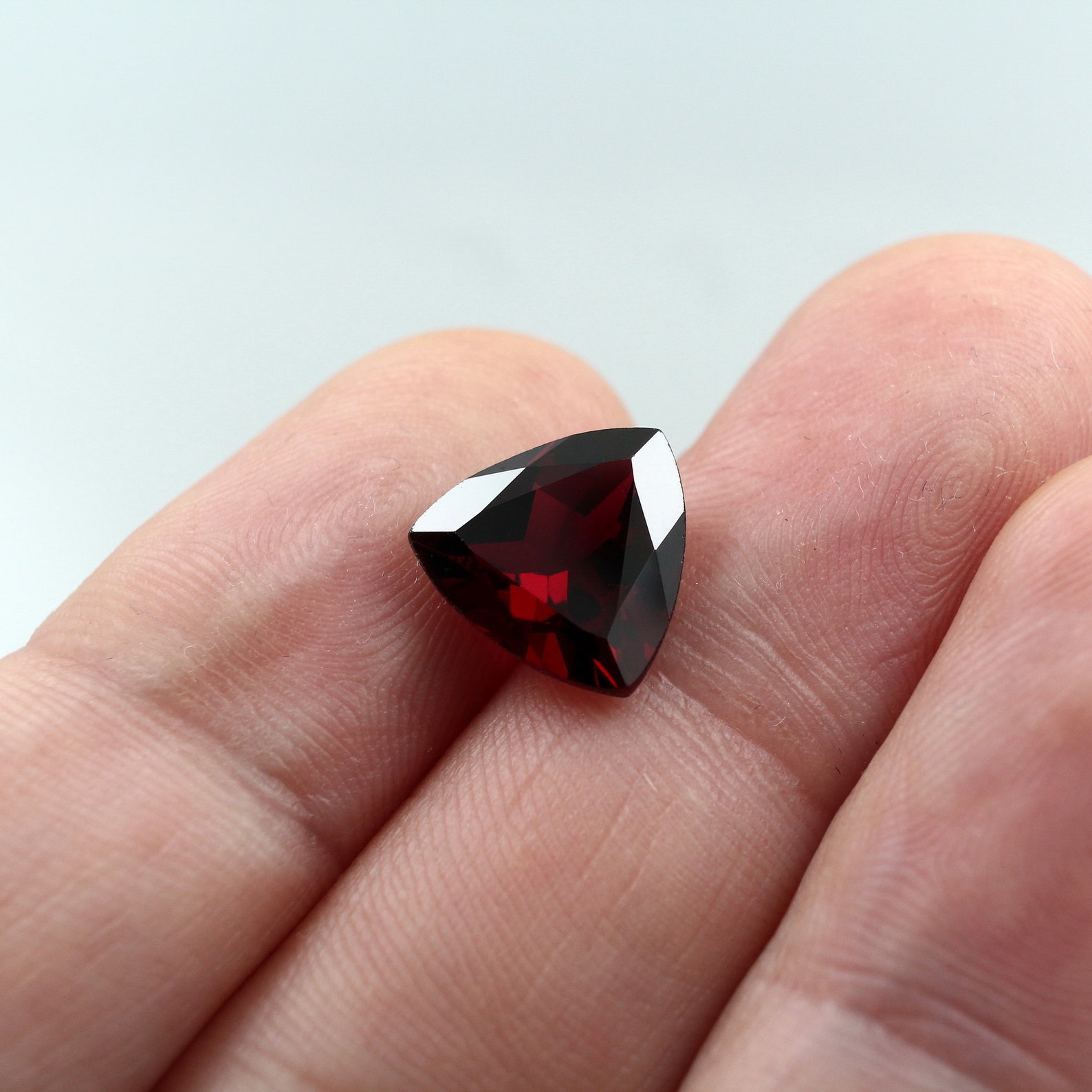 Red Pyrope Garnet Loose Trillion Cut Gemstone 4.59ct Natural - Etsy