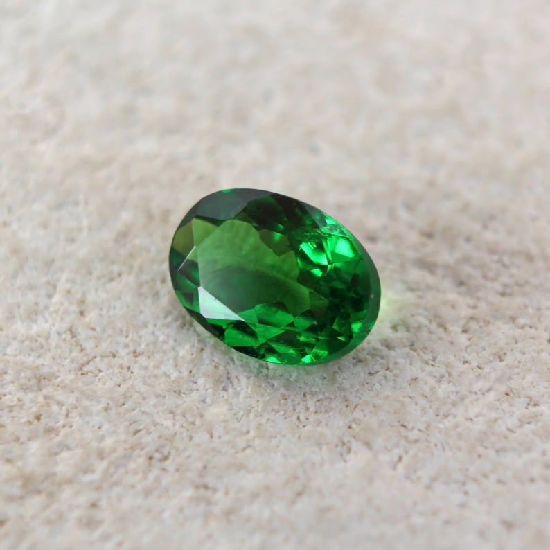 Natural Tsavorite loose gemstone Oval cut faceted Etsy