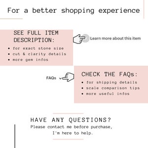 May include: Text graphic with the title "For a better shopping experience".  The graphic provides information about a product, including a full item description, FAQs, and a contact option for questions.  The text includes "See Full Item Description", "Check the FAQs", and "Have Any Questions?"