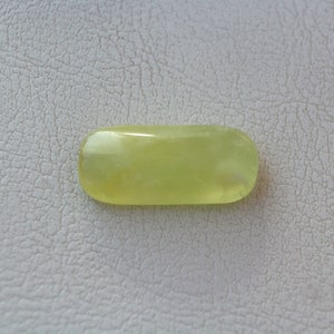 Cabujón de prehnita suelto de 11 x 23 mm, forma rectangular tipo cojín, 13,85 ct. Piedra natural para joyería. imagen 3
