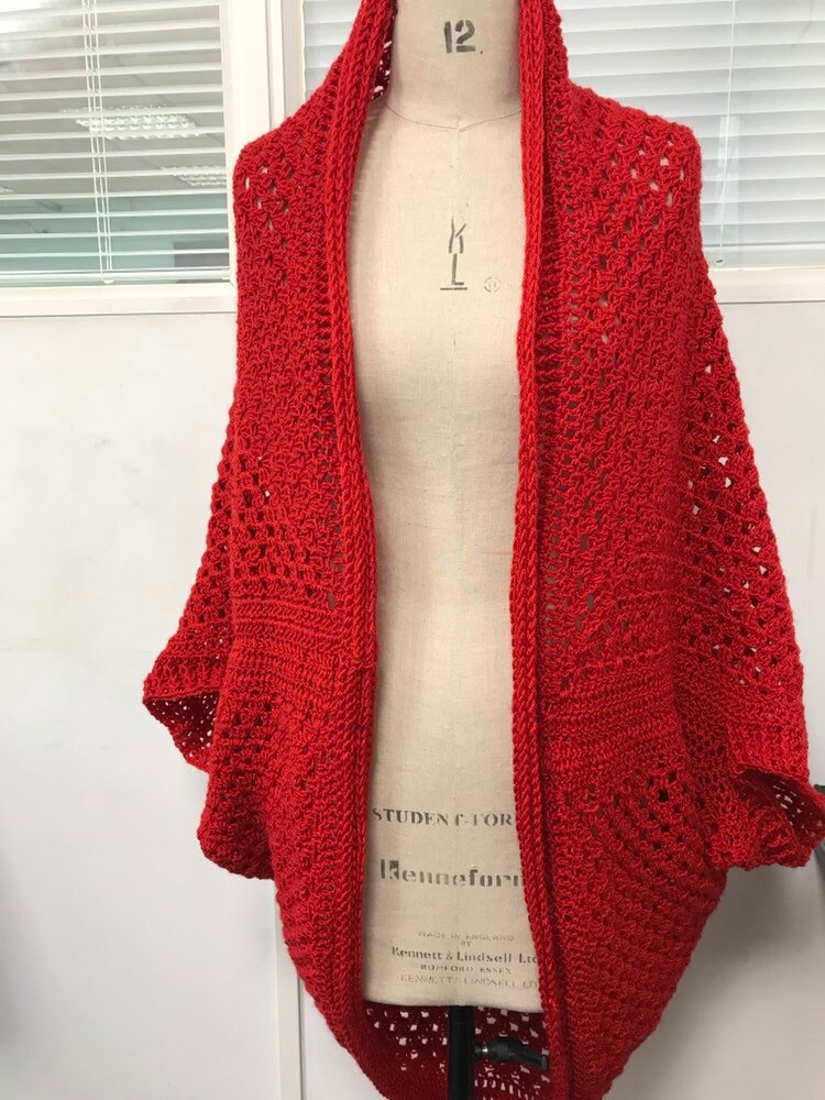 Longline crochet cardigan Etsy