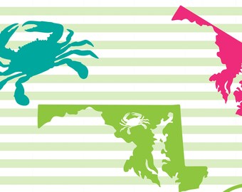 Maryland Crab State Pride SVG