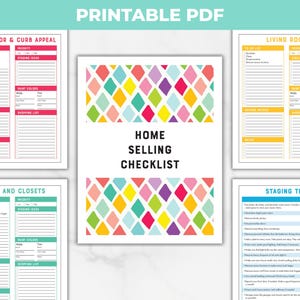 印刷可能な住宅売却チェックリスト、住宅売却の準備、住宅売却プランナーガイド、DIYホームステージングToDoリスト