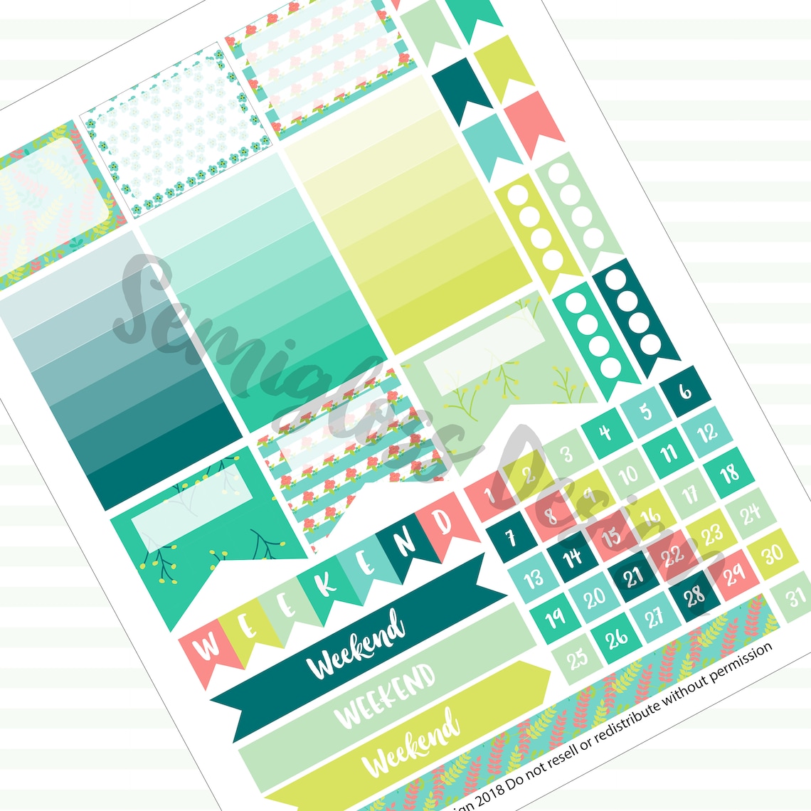 Classic Happy Planner Sticker Kit Printable Sticker Kit The Etsy