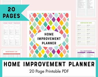 Home Renovation Planner to Print, Checklists for Your Home Project Plans, Printable PDF