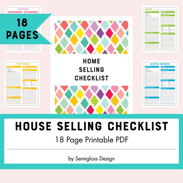 Printable Home Selling Checklist, Prepare Your Home for Selling, Home Sellers Guide, DIY Home Staging To-Do List, Printable PDF